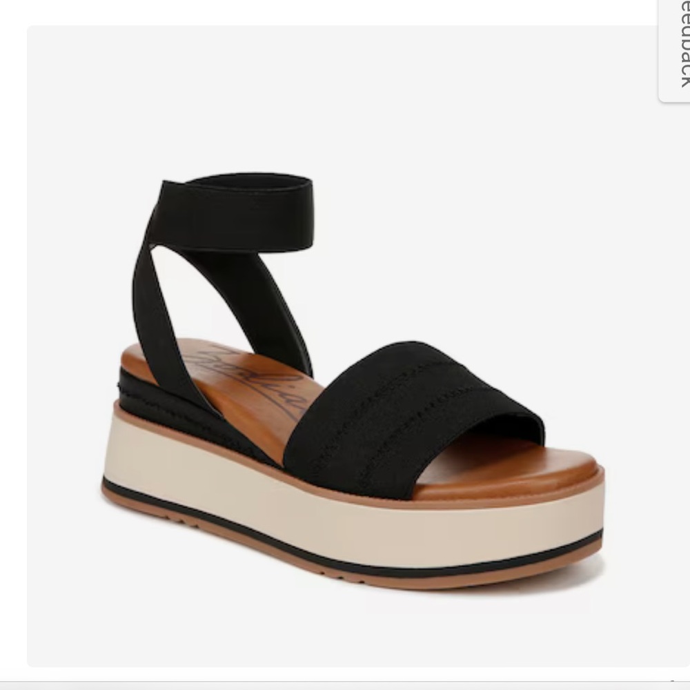 Zodiac Bailee Black Platform Sandals NWT size 7.5